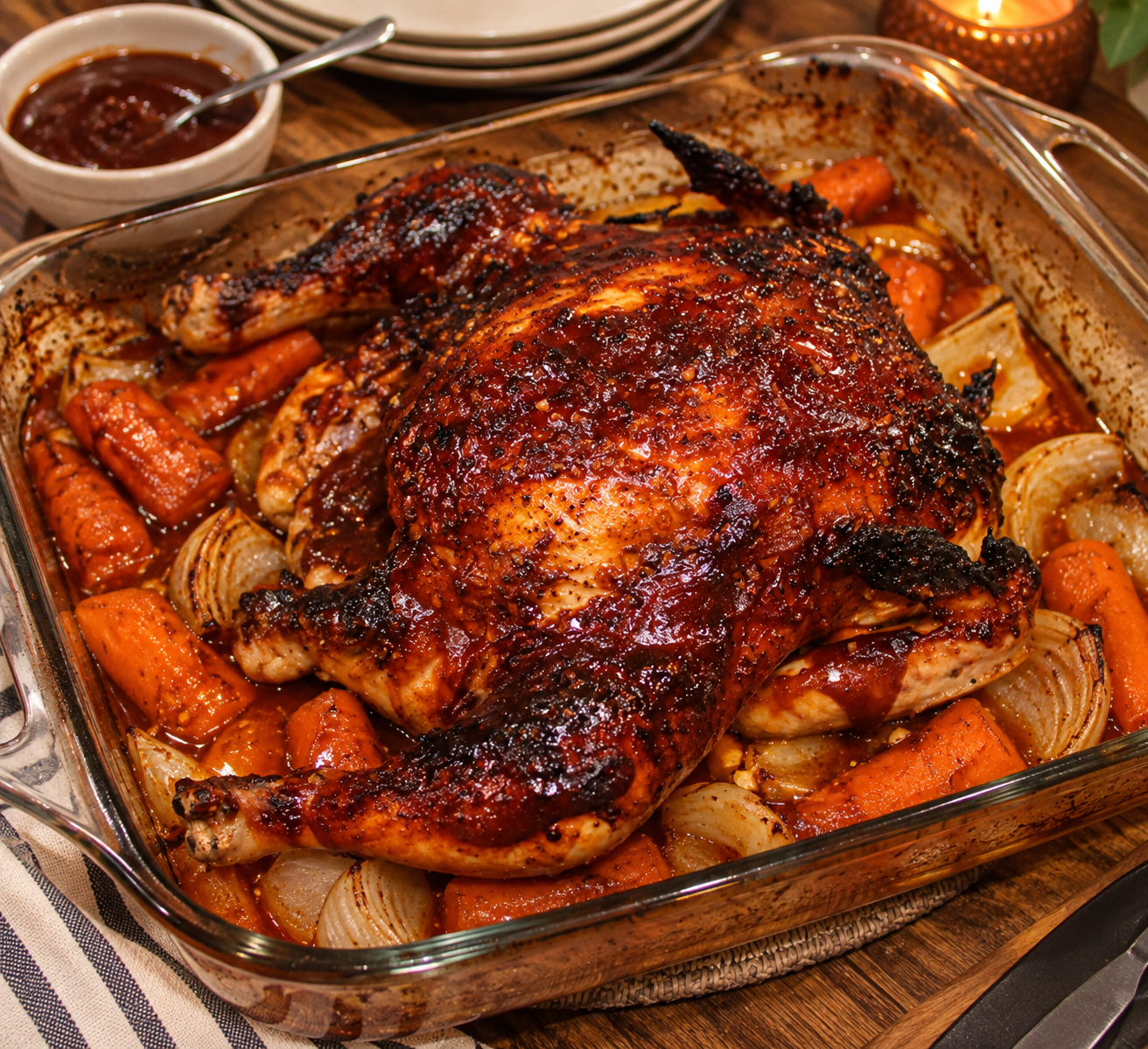 Easy BBQ Whole Roast Chicken